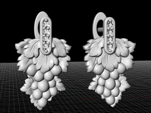 grape earrings 3D Print Model
