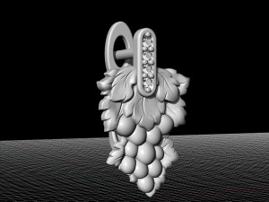 grape earrings Model do druku 3D