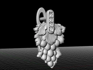 grape earrings 3D Print Model