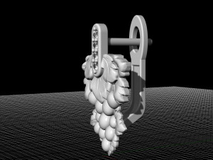 grape earrings Model do druku 3D