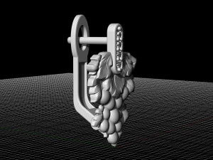 grape earrings 3D Print Model