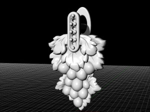 grape earrings Model do druku 3D