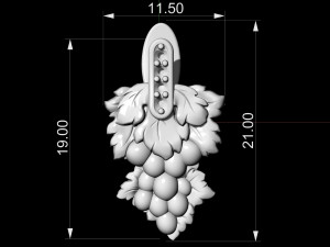 grape earrings Model do druku 3D