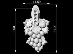 grape earrings 3D Print Model