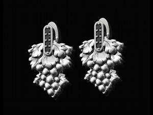 grape earrings Model do druku 3D