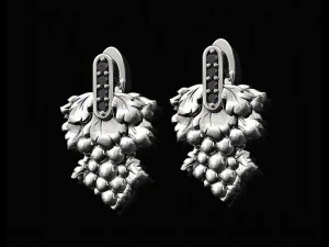 grape earrings 3D Print Model