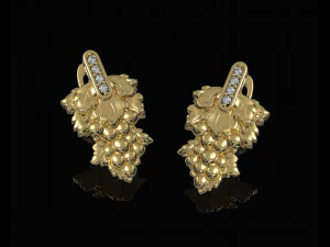 orecchini d'uva Modello di stampa 3D