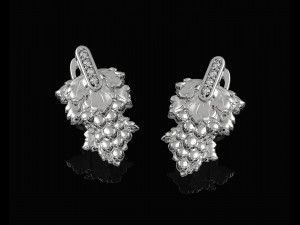 grape earrings Model do druku 3D