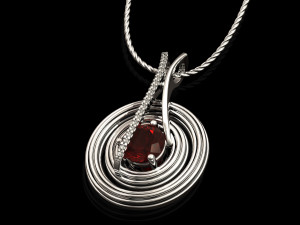 bail across circular pendant 3Dプリントモデル