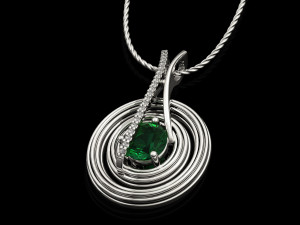 bail across circular pendant 3Dプリントモデル
