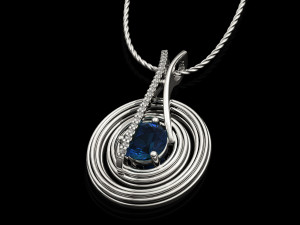 bail across circular pendant 3Dプリントモデル