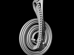 bail across circular pendant 3Dプリントモデル
