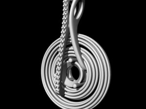 bail across circular pendant 3Dプリントモデル