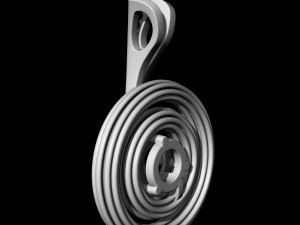 bail across circular pendant 3Dプリントモデル