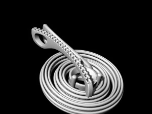 bail across circular pendant 3D Print Model