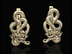 snake with flower earrings Modelo de impresión 3D