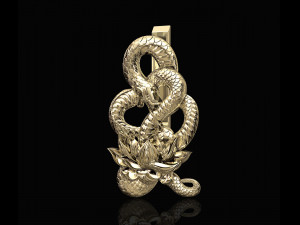 snake with flower earrings 3D 打印模型