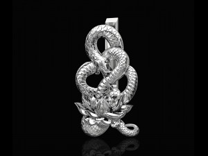snake with flower earrings 3D 打印模型