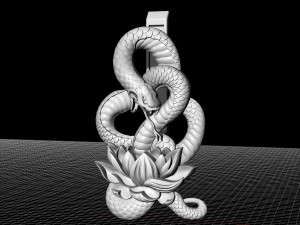 snake with flower earrings 3D 打印模型