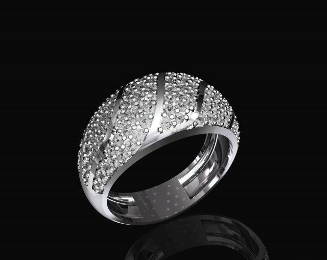 striped ring with gems Modelo de Impressão 3D .c4d .max .obj .3ds .fbx .stl .blend 