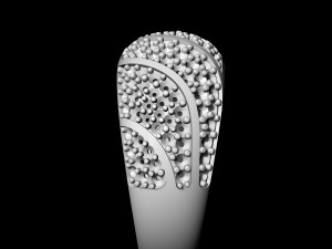 striped ring with gems Modelo de Impressão 3D