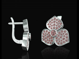 three leaves earrings 3D-printmodel