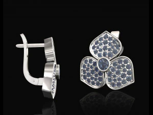 three leaves earrings 3D Print Model