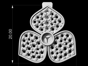 three leaves earrings 3D-printmodel