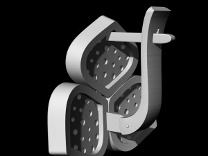 three leaves earrings 3D-printmodel