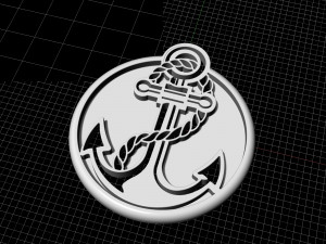 anchor pendant 3D प्रिंट मॉडल