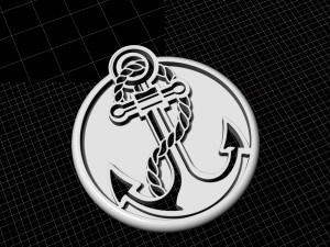 anchor pendant 3D प्रिंट मॉडल