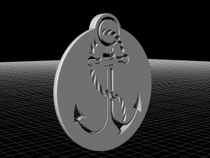 anchor pendant 3D प्रिंट मॉडल