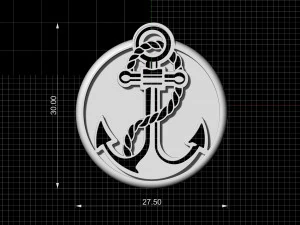 anchor pendant 3D Print Model