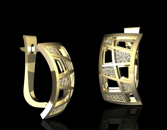 earrings with blanks 3D 打印模型 .c4d .max .obj .3ds .fbx .stl .blend 