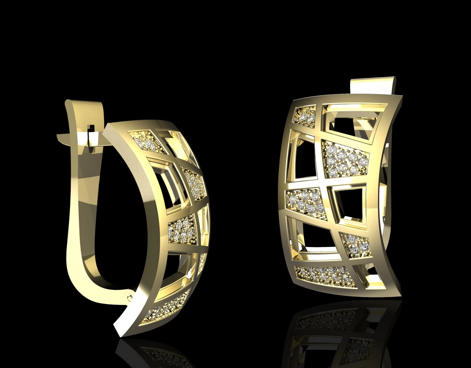 earrings with blanks 3D Print Model .c4d .max .obj .3ds .fbx .stl .blend
