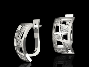 earrings with blanks 3D 打印模型