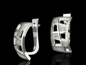 earrings with blanks 3D Print Model