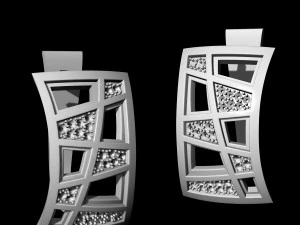 earrings with blanks 3D Print Model