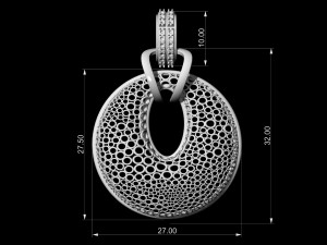 small rings pendant 3Dプリントモデル