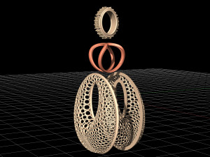 small rings pendant 3Dプリントモデル