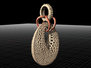 small rings pendant 3Dプリントモデル