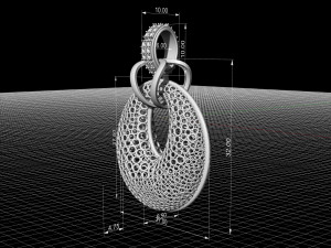 small rings pendant 3Dプリントモデル