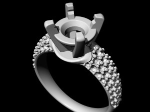 diamond ring with ruby 3D-Druckmodell
