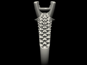 diamond ring with ruby 3D-Druckmodell
