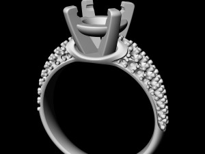 diamond ring with ruby 3D-Druckmodell