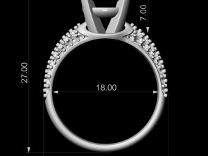 diamond ring with ruby 3D-Druckmodell