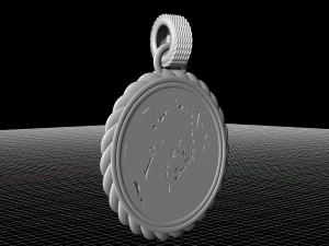 sweet phoenix with flowers-pendant 3D 프린트 모델