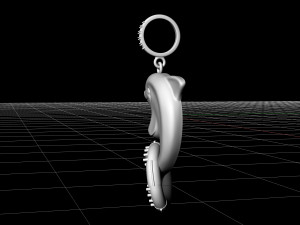 dolphin with lifebuoy pendant 3D 프린트 모델