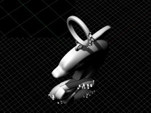 dolphin with lifebuoy pendant 3D 프린트 모델