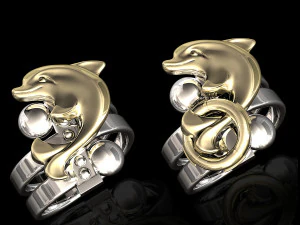 dolfijn vriendschapsring 3D printmodel